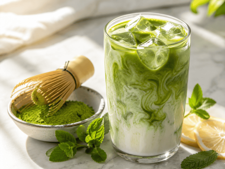 Iced Matcha Oat Milk Latte