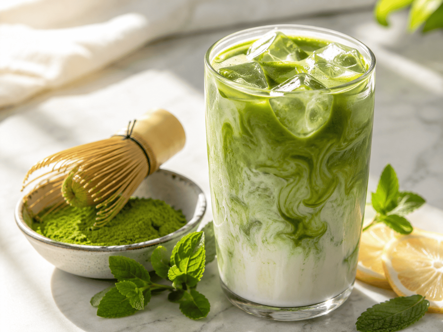 Iced Matcha Oat Milk Latte